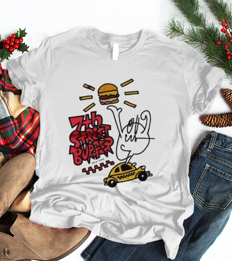 7th Street Burger Taxi With Burger And Sunbeam T-Shirt