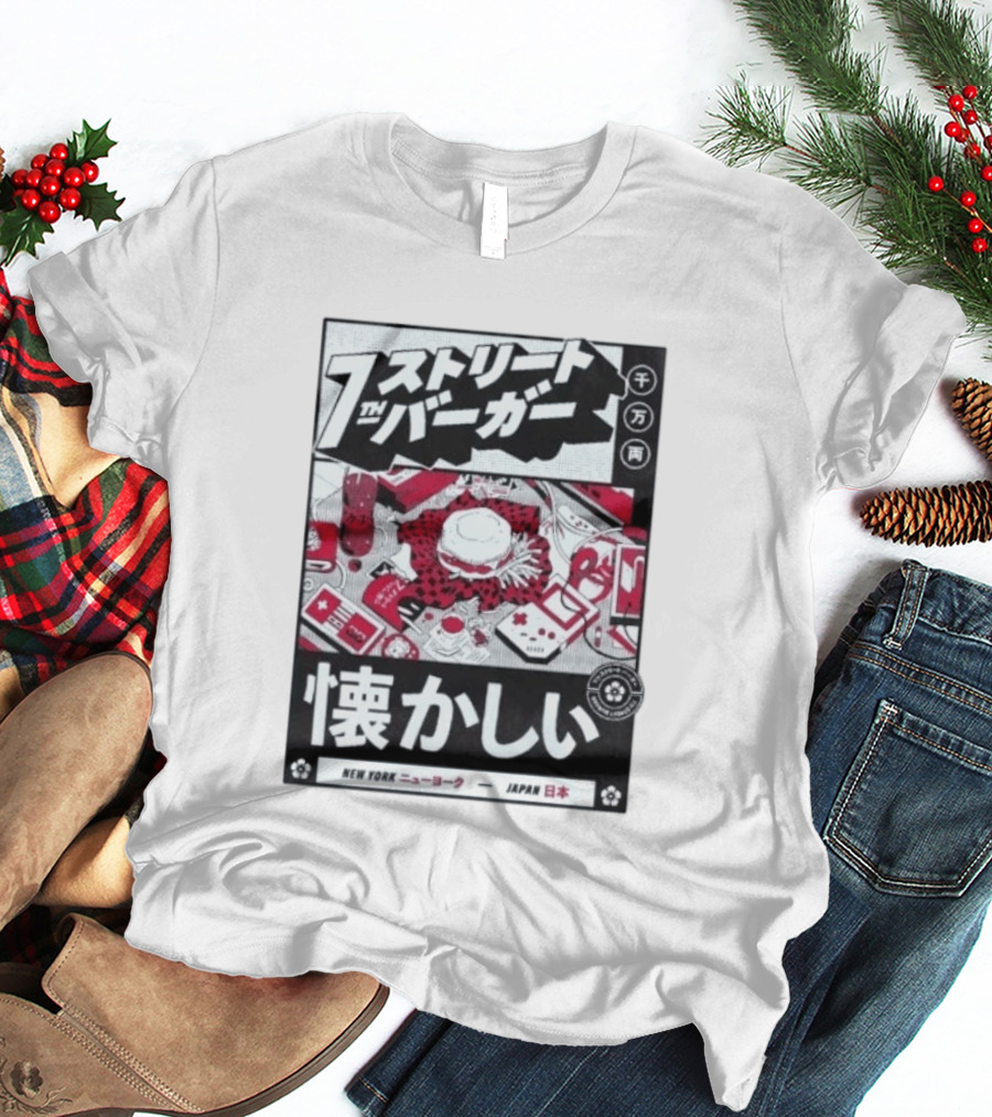 Natsukashii Street Burger New York Japan Retro Gaming T-Shirt