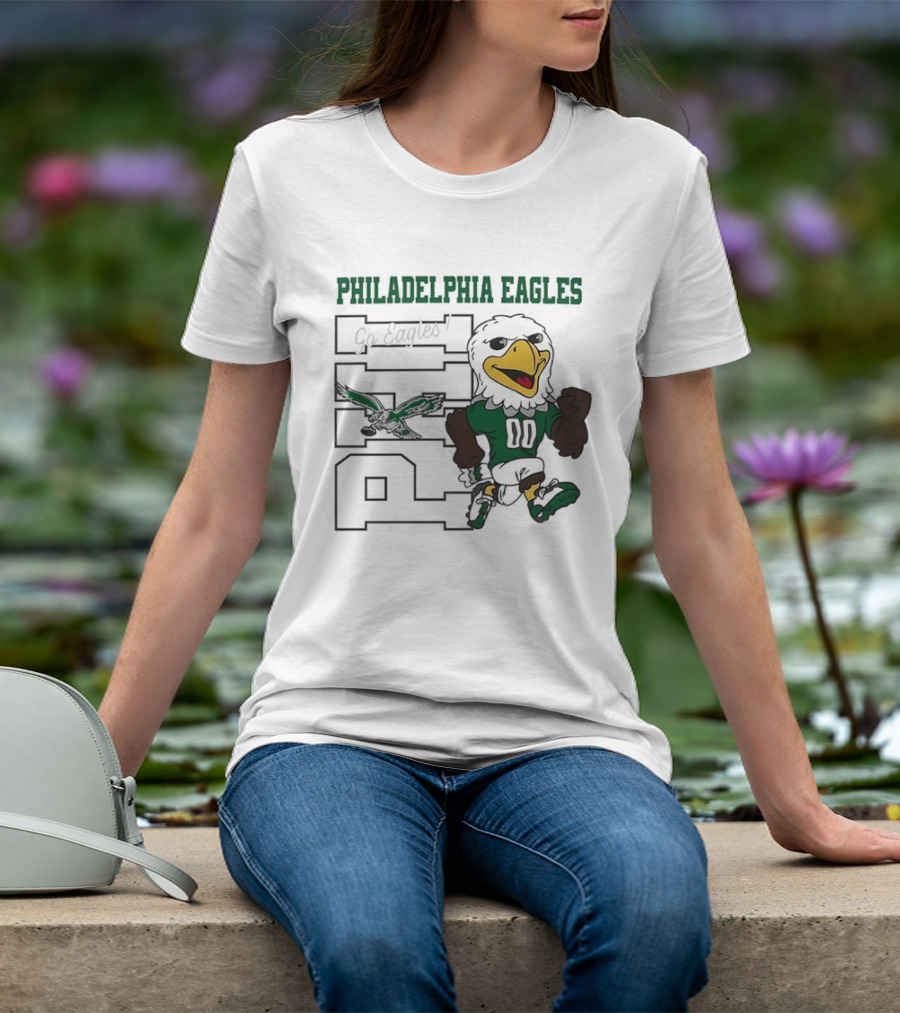 Philadelphia Eagles Go Eagles Mascot 00 Vintage Style Fan Gear T-Shirt
