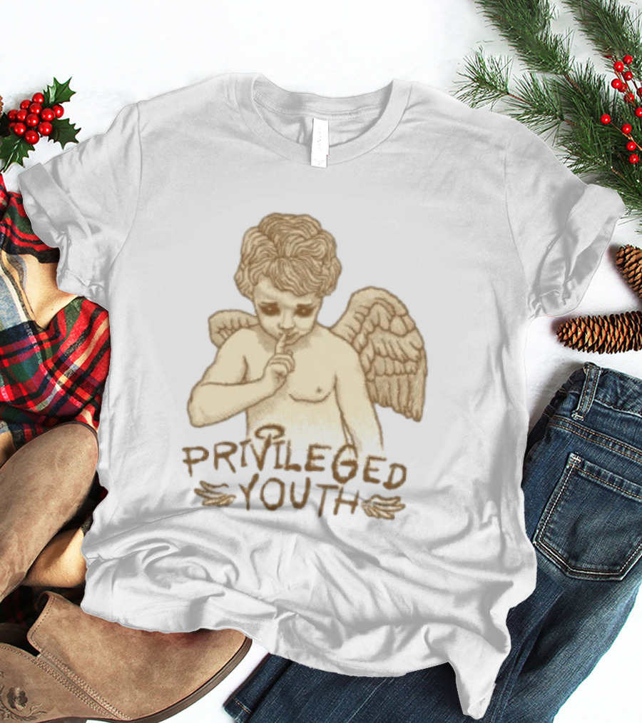Privileged Youth Angel Oversized White Vintage Cherub T-Shirt