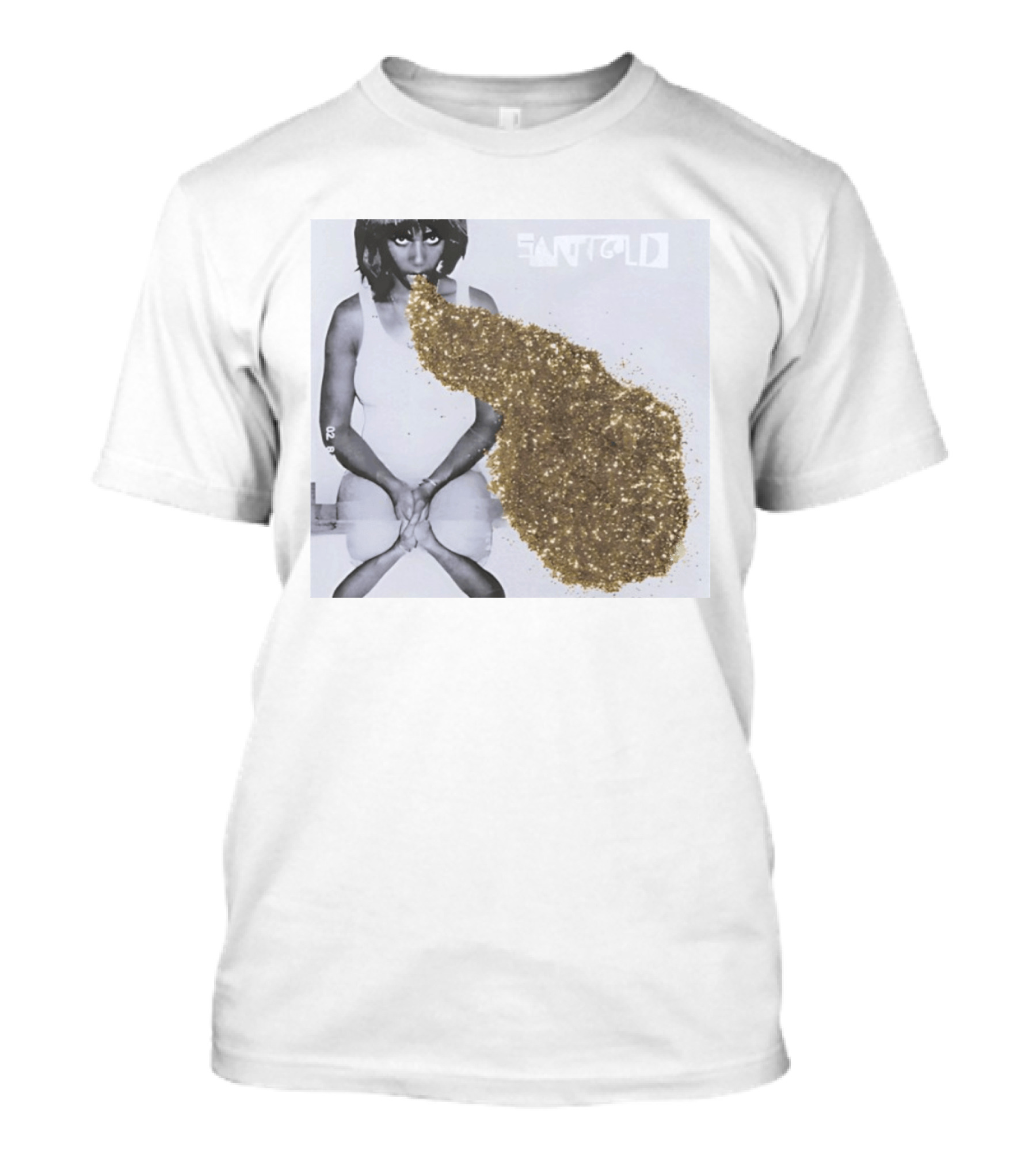 Santigold Gold Glitter Album Cover T-Shirt
