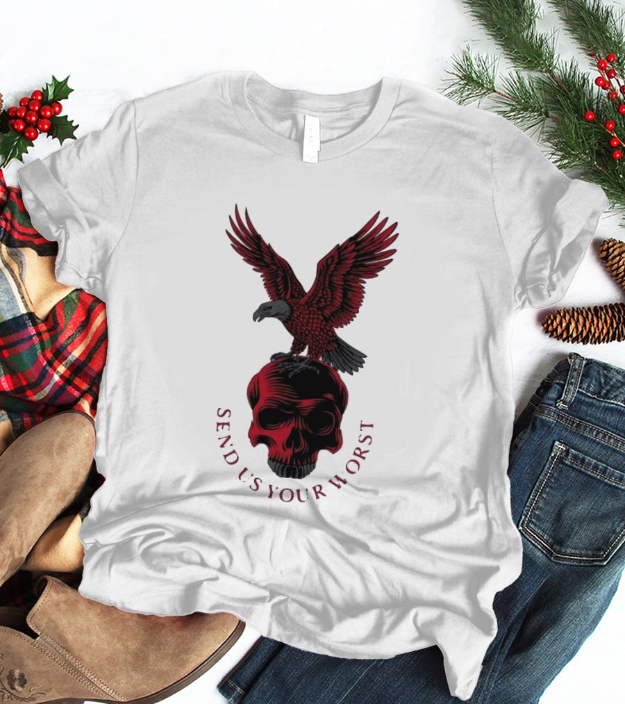 Send Us Your Worst Eagle And Skull Gothic T-Shirt