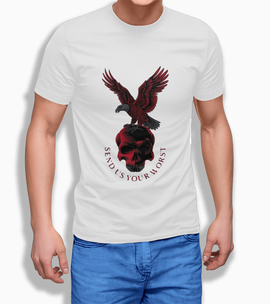Send Us Your Worst Eagle And Skull Gothic T-Shirt