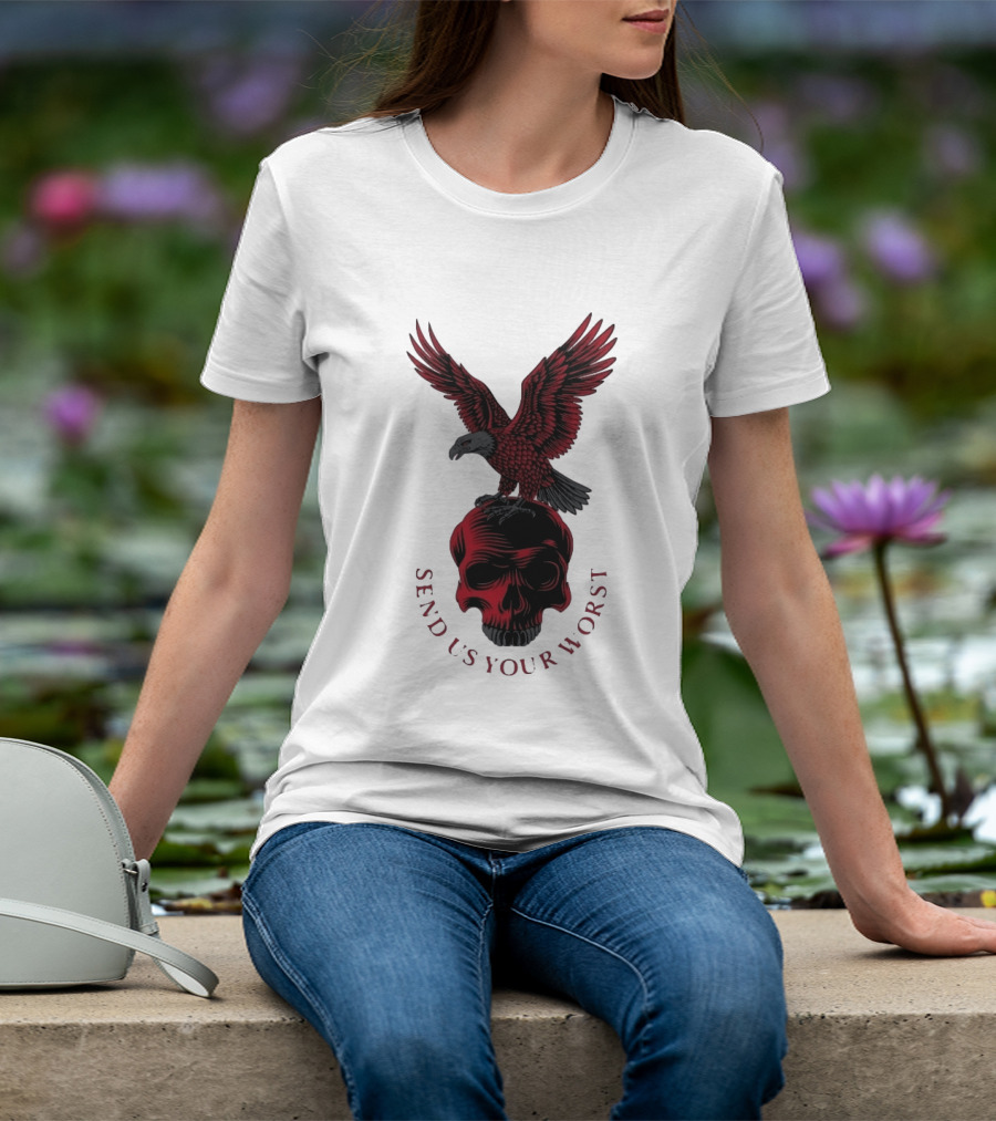Send Us Your Worst Eagle And Skull Gothic T-Shirt