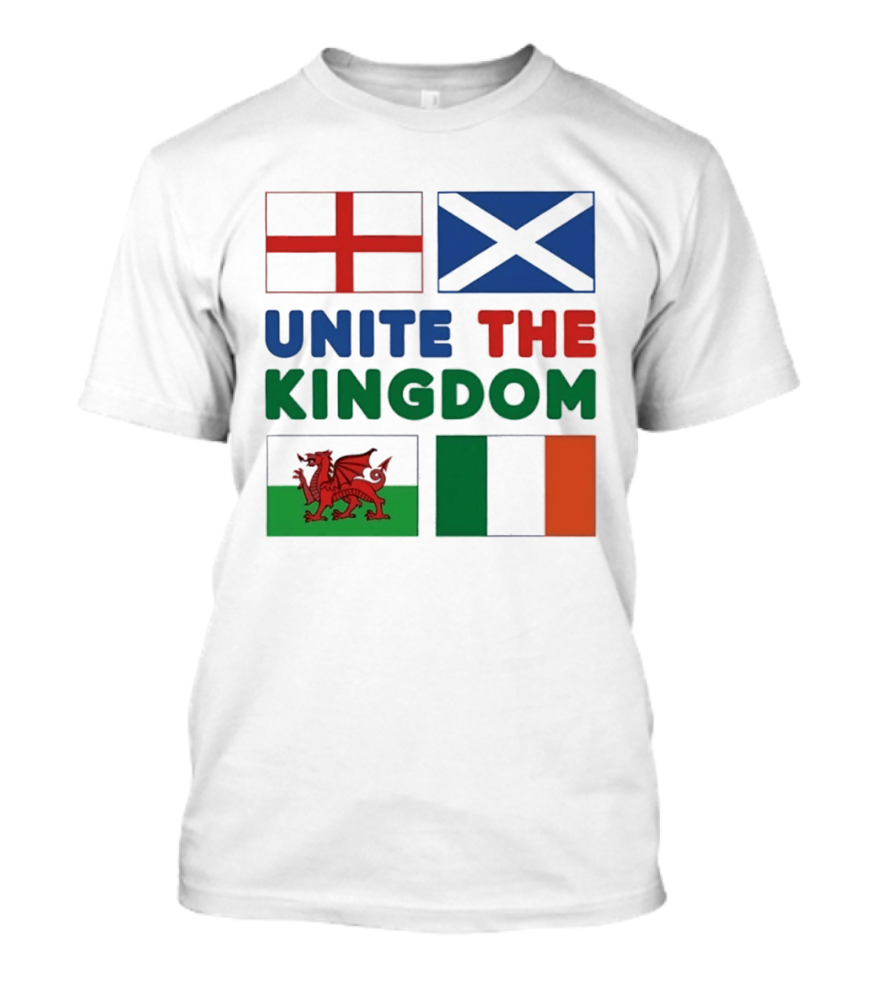 Unite The Kingdom England Scotland Wales Ireland Flags British Isles T-Shirt
