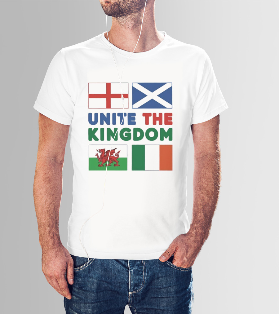 Unite The Kingdom England Scotland Wales Ireland Flags British Isles T-Shirt