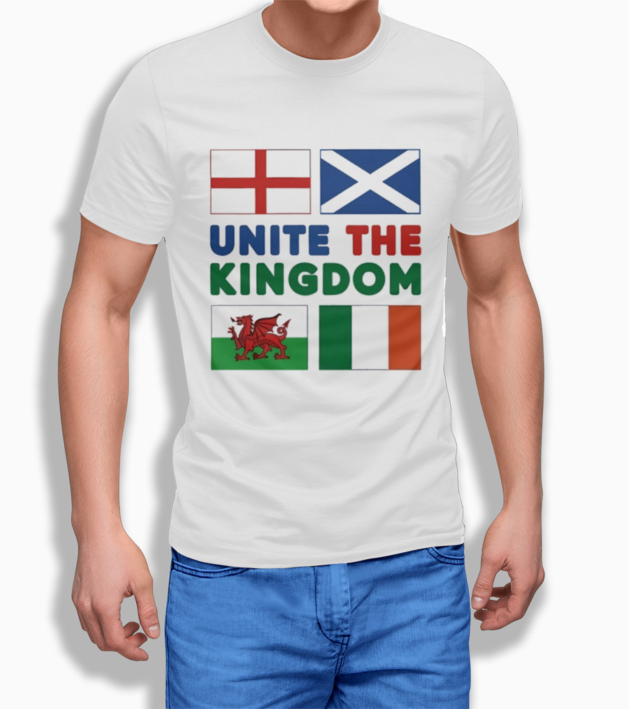 Unite The Kingdom England Scotland Wales Ireland Flags British Isles T-Shirt