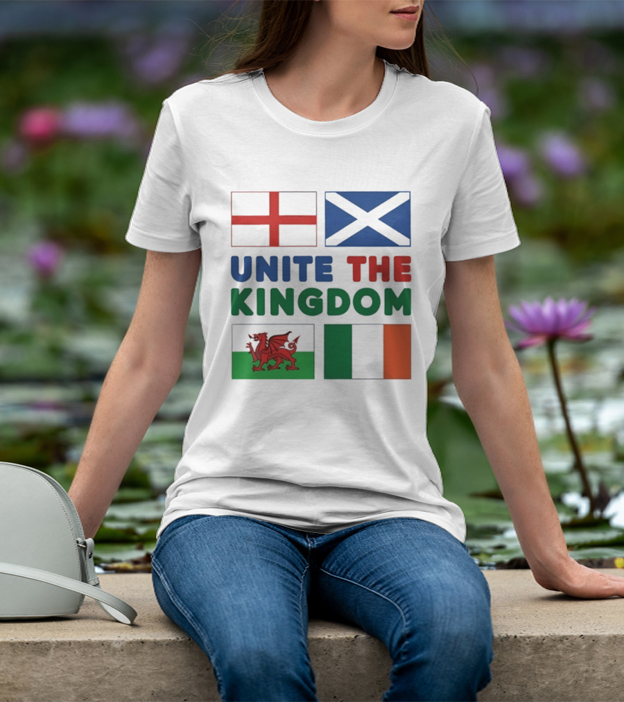 Unite The Kingdom England Scotland Wales Ireland Flags British Isles T-Shirt
