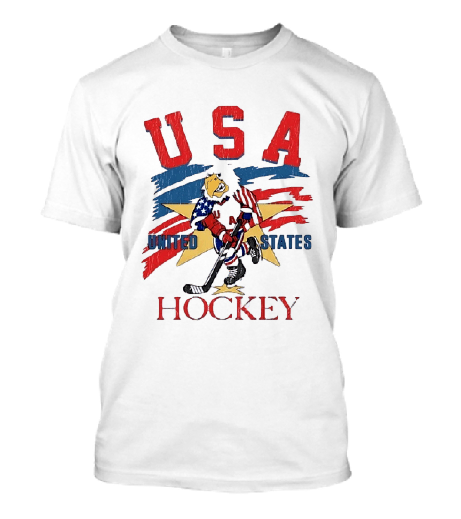 USA United States Hockey Eagle Distressed T-Shirt