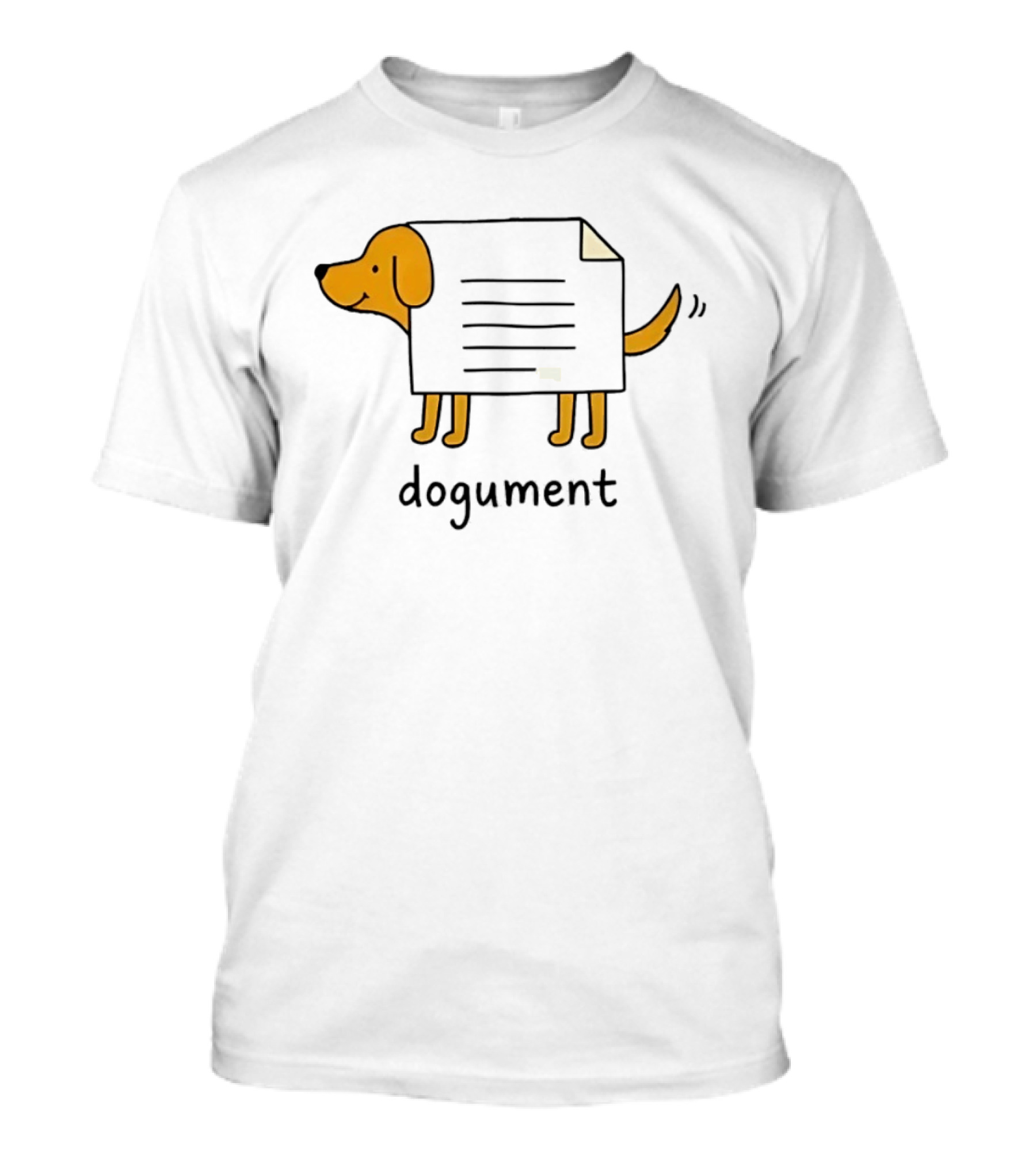 Dogument Dog Paper Pun Document Office T-Shirt