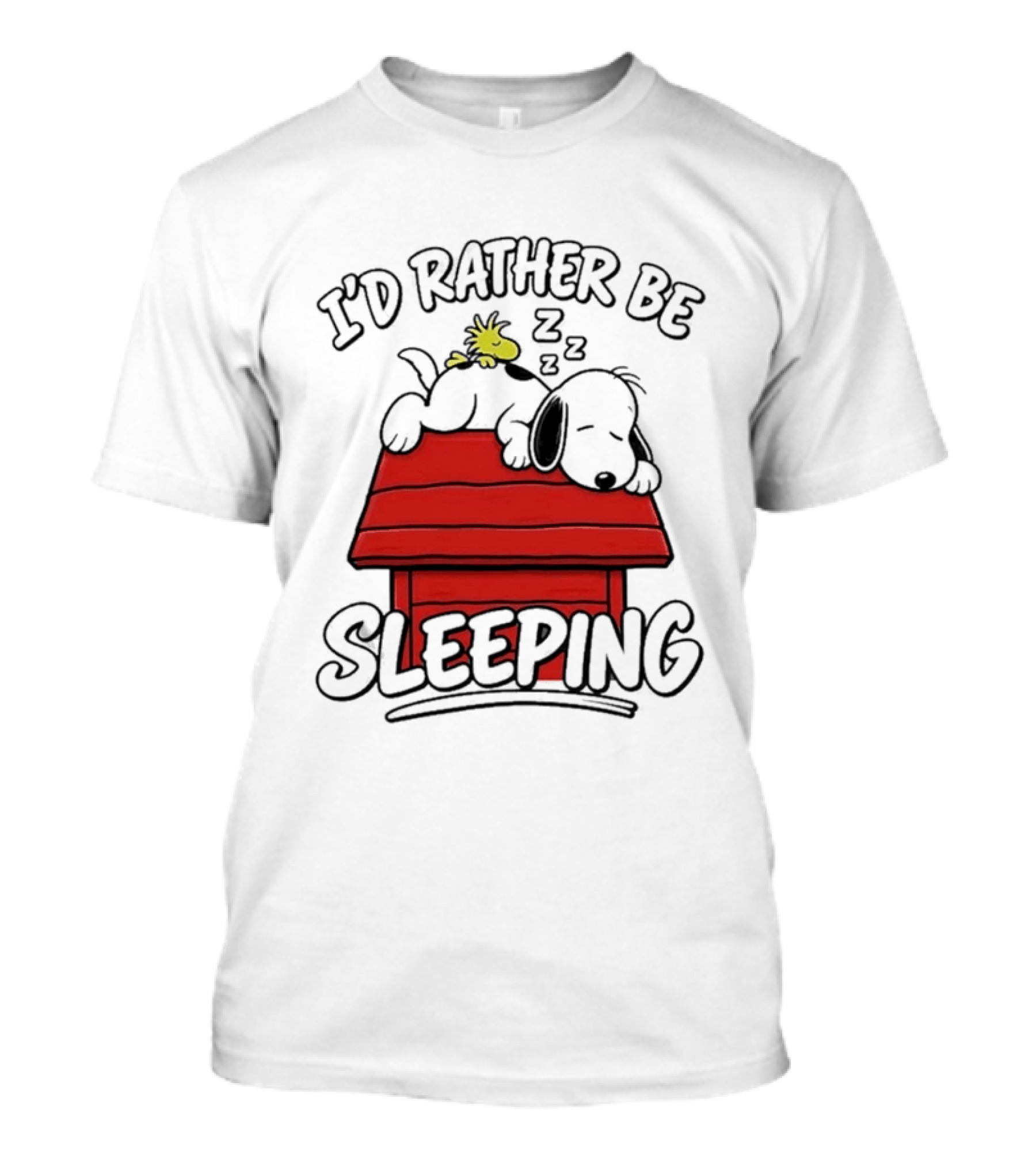 I’d Rather Be Sleeping Snoopy And Woodstock T-Shirt