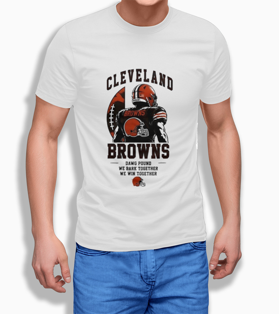 Cleveland Browns Dawg Pound We Bark Together We Win Together T-Shirt