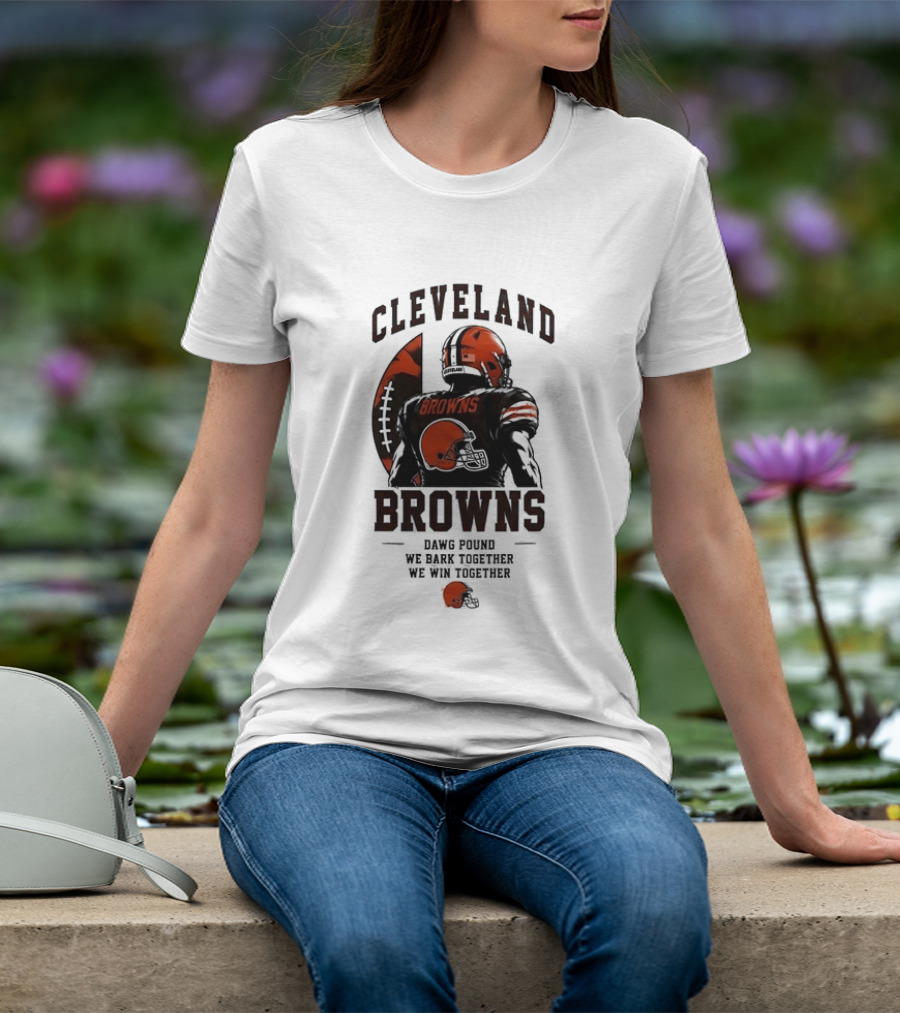 Cleveland Browns Dawg Pound We Bark Together We Win Together T-Shirt