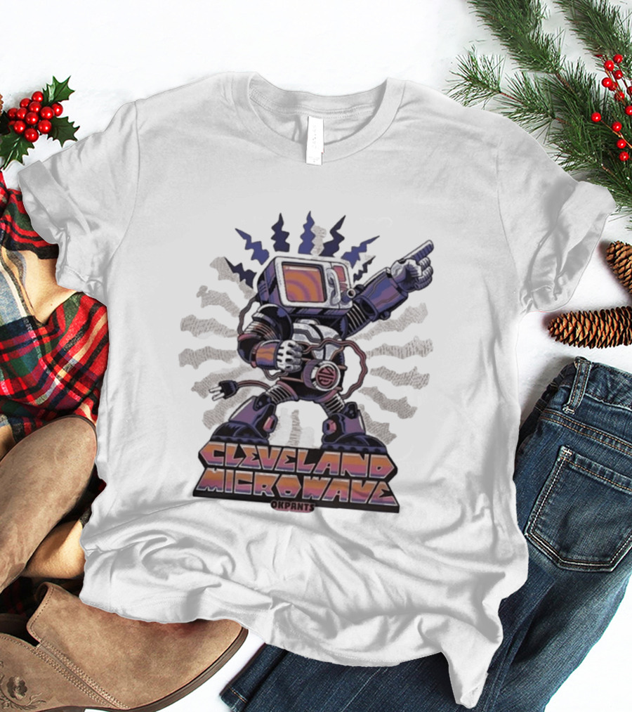 Cleveland Microwave Okpants Retro Robot TV T-Shirt