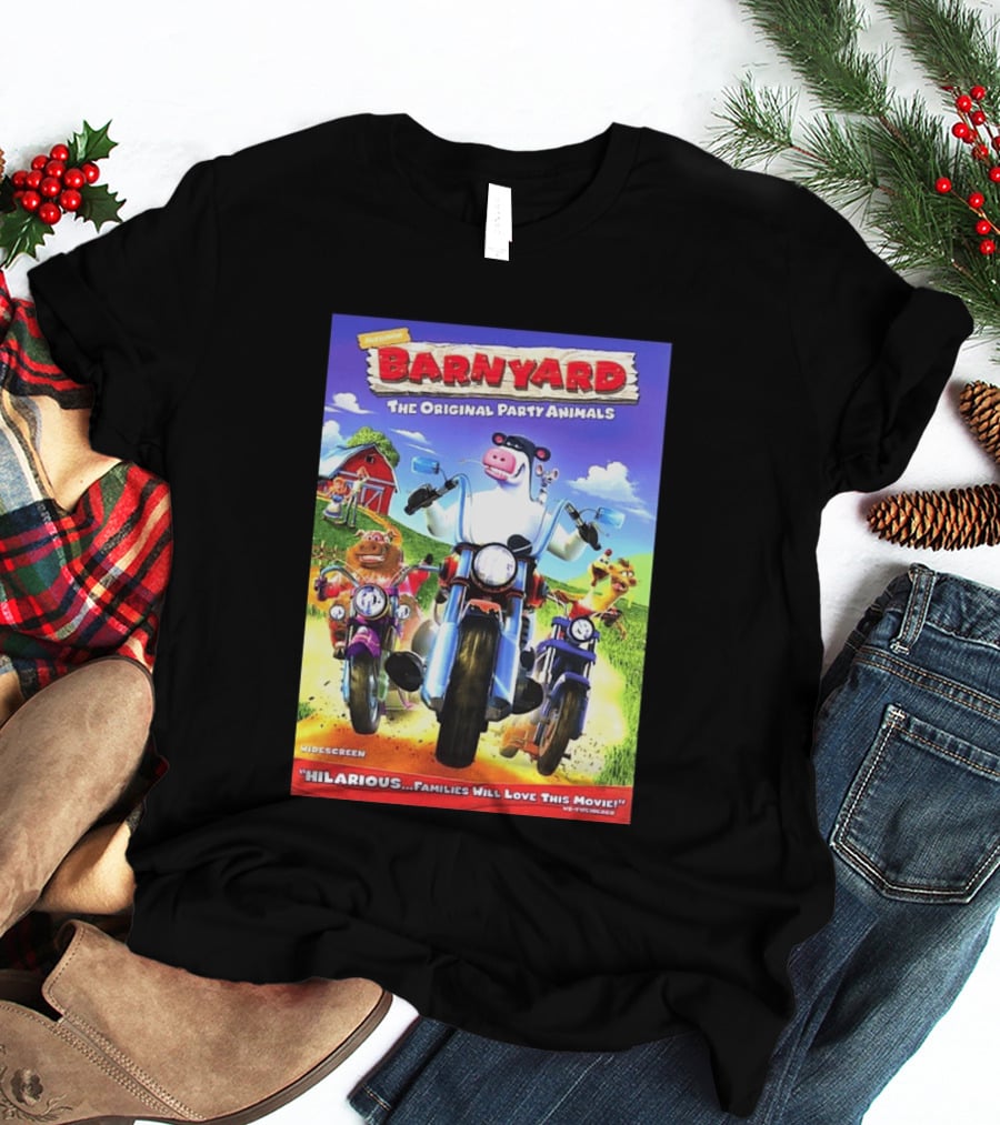 Nickelodeon Barnyard DVD 2006 Hilarious The Original Party Animals Widescreen T-Shirt