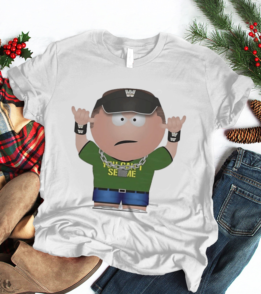 John Cena South Park You Can't See Me WWE Cartoon T-Shirt