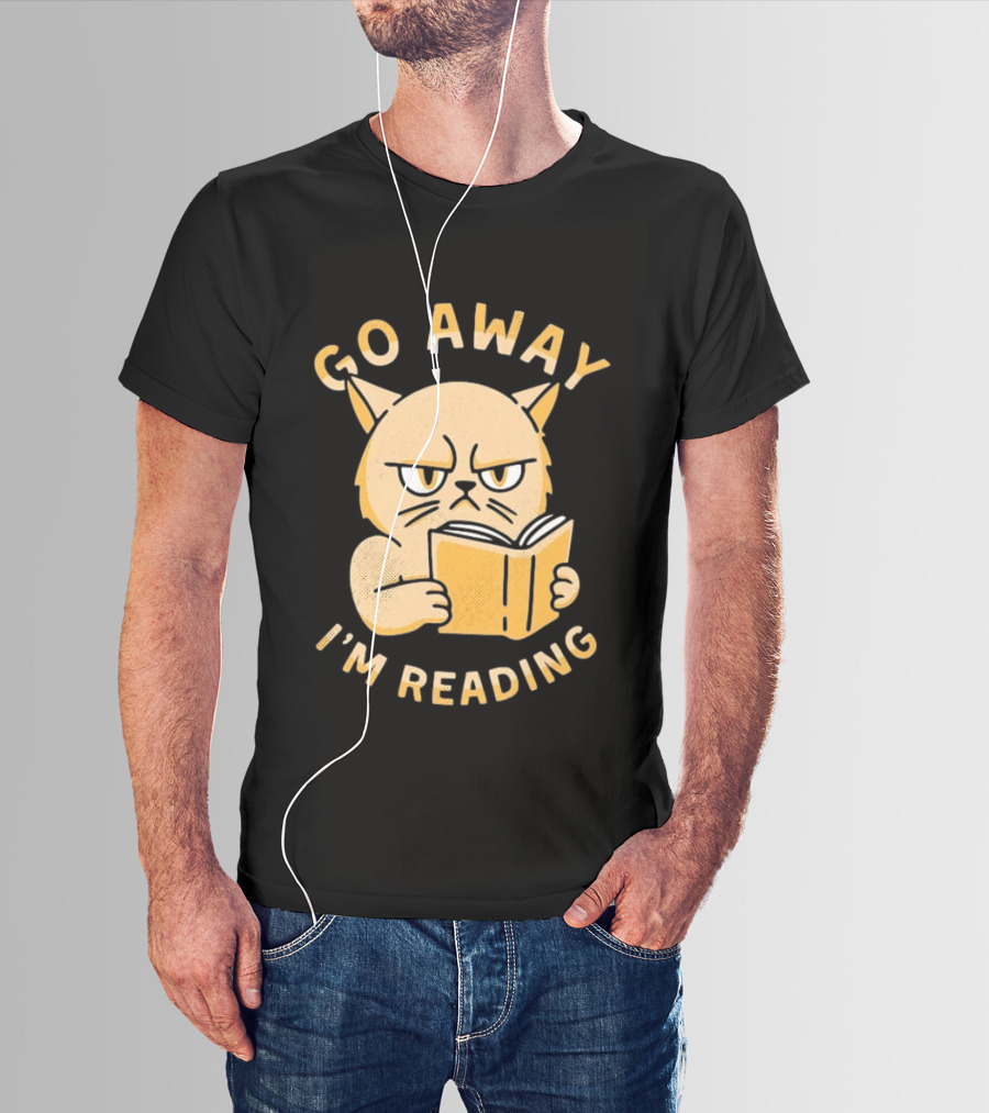 Go Away I'm Reading Grumpy Cat Book Lover T-Shirt