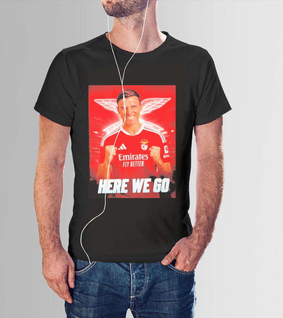 João Palhinha Benfica Transfer Here We Go Emirates Fly Better T-Shirt