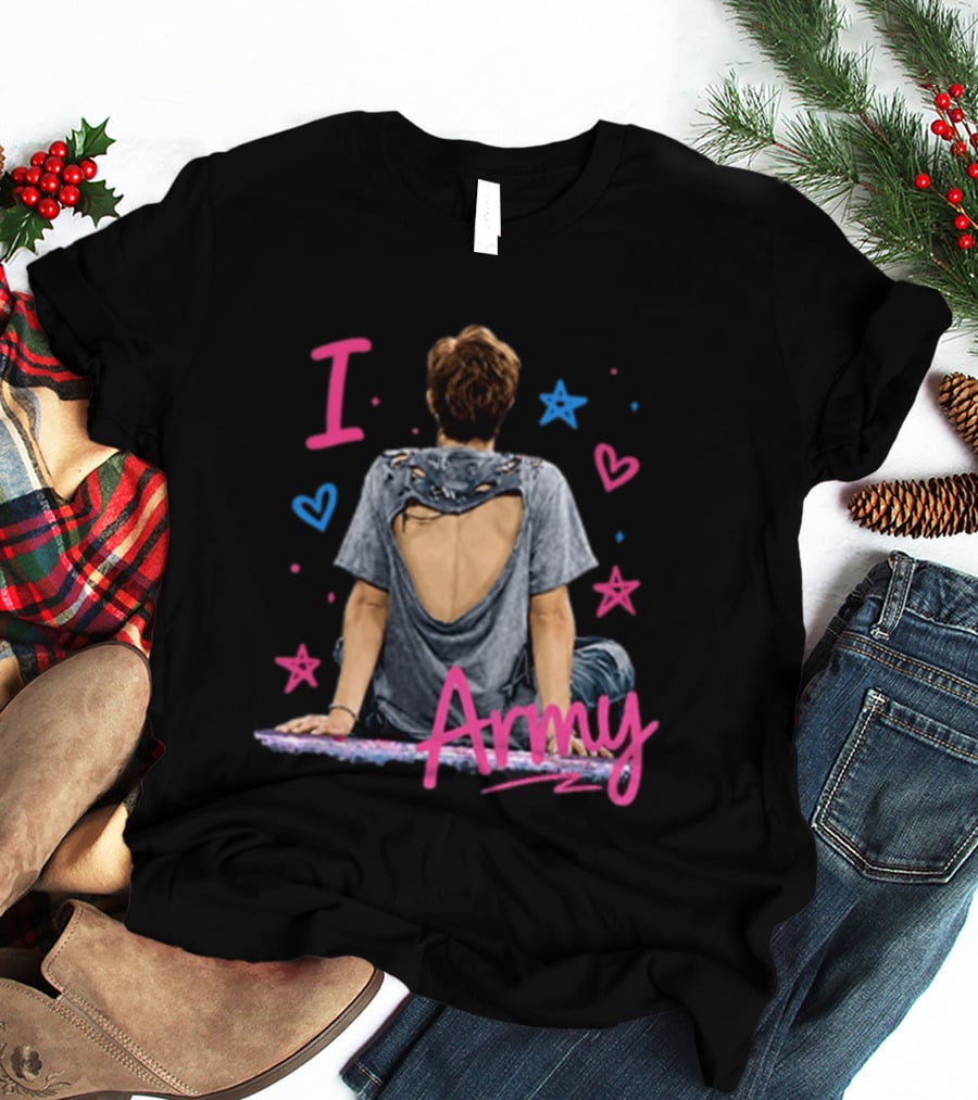 I Love Army Joonie BTS Stars Hearts T-Shirt