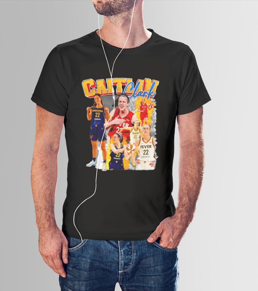 Caitlin Clark Indiana Fever 22 Basketball Athlete Action Montages T-Shirt