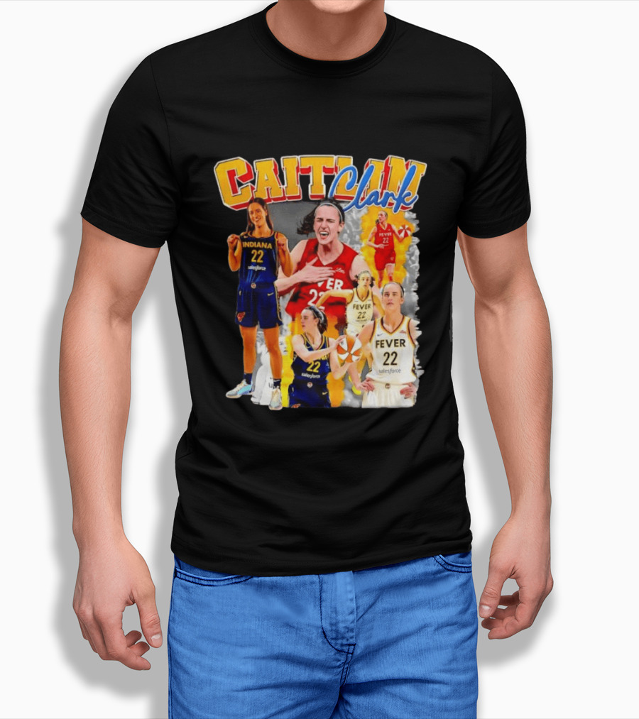 Caitlin Clark Indiana Fever 22 Basketball Athlete Action Montages T-Shirt