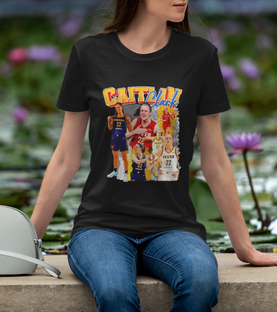 Caitlin Clark Indiana Fever 22 Basketball Athlete Action Montages T-Shirt