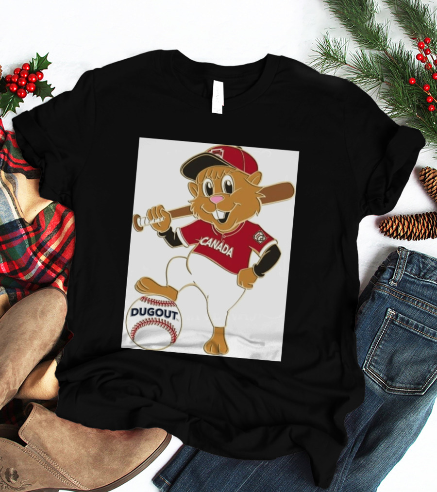Canada Little League Beaver Baseball Dugout Pin T-Shirt
