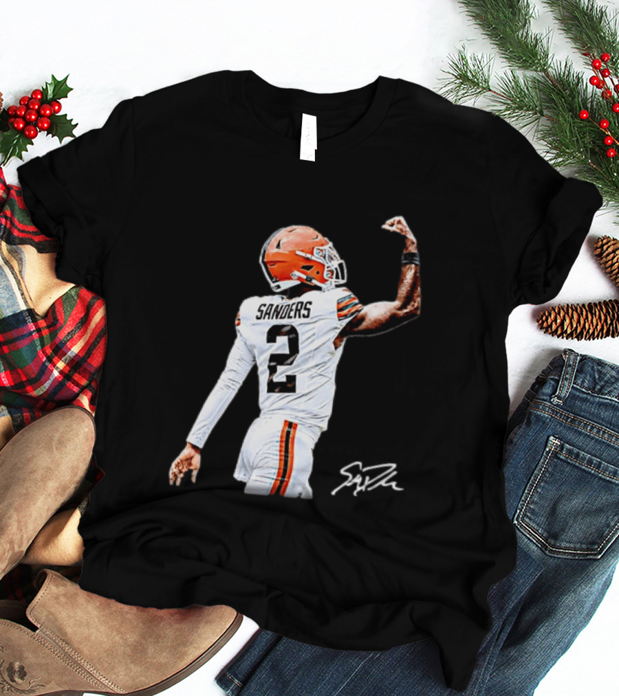 Sanders Number 2 Miami Dolphins Player Celebration T-Shirt