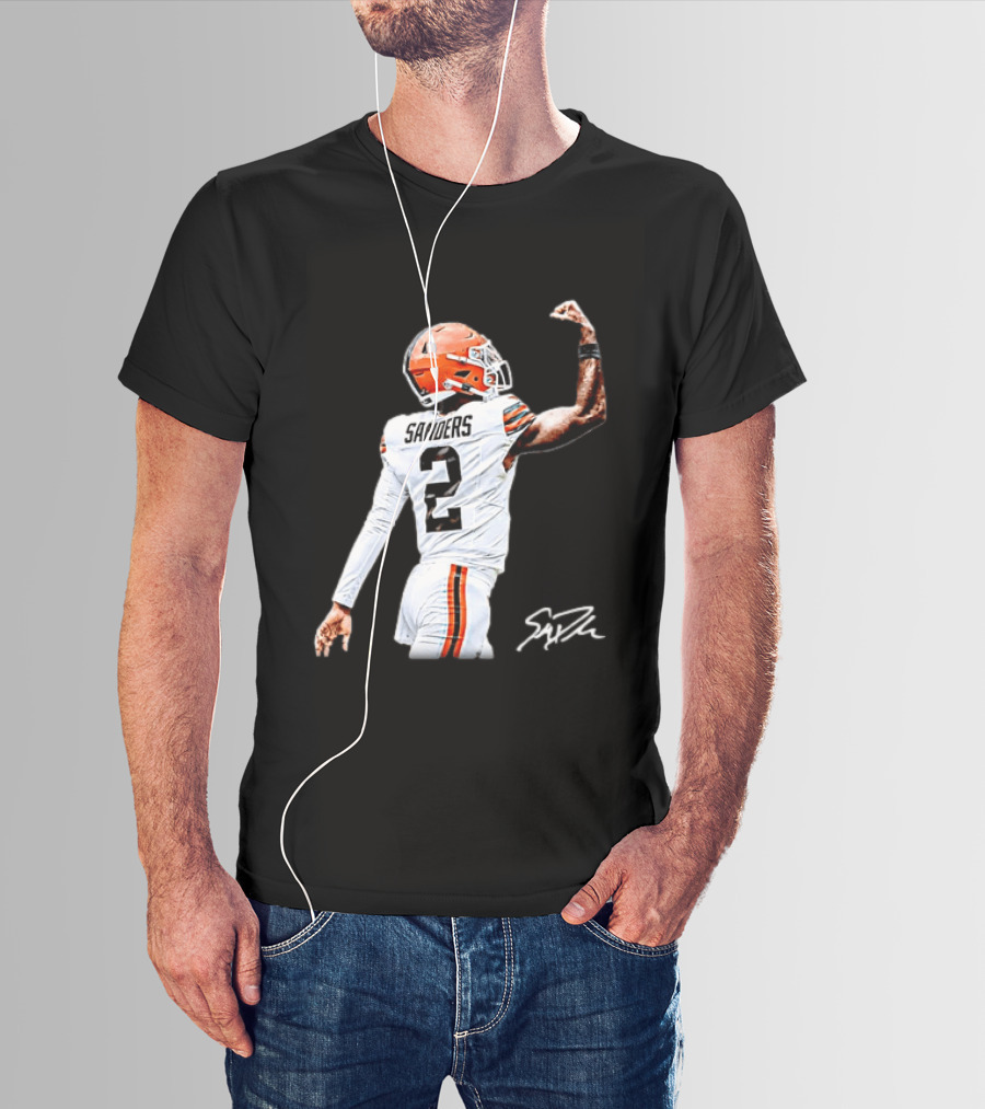 Sanders Number 2 Miami Dolphins Player Celebration T-Shirt
