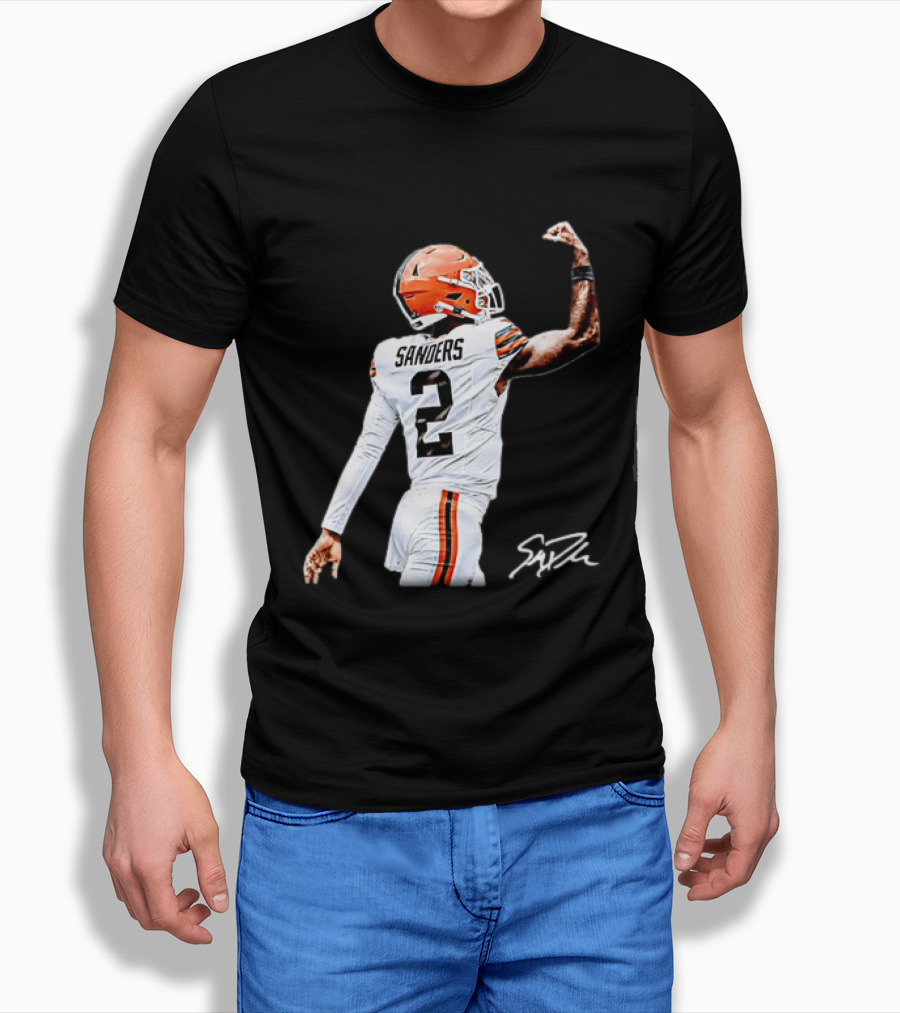 Sanders Number 2 Miami Dolphins Player Celebration T-Shirt
