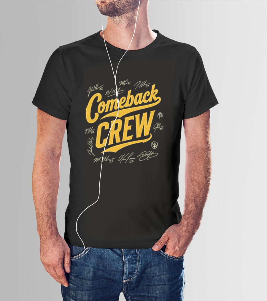 Milwaukee Brewers Comeback Crew Autographed Edition T-Shirt