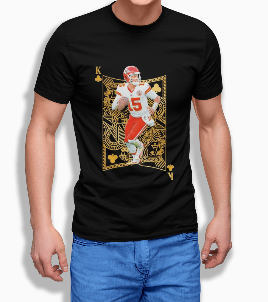 Patrick Mahomes II Kansas City Chiefs King Of Clubs Football Card T-Shirt