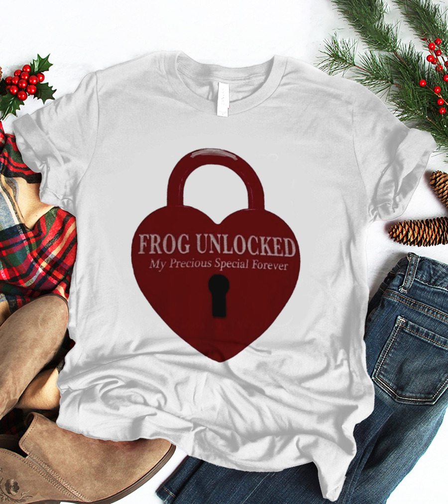 Frog Unlocked Heart Lock My Precious Special Forever T-Shirt