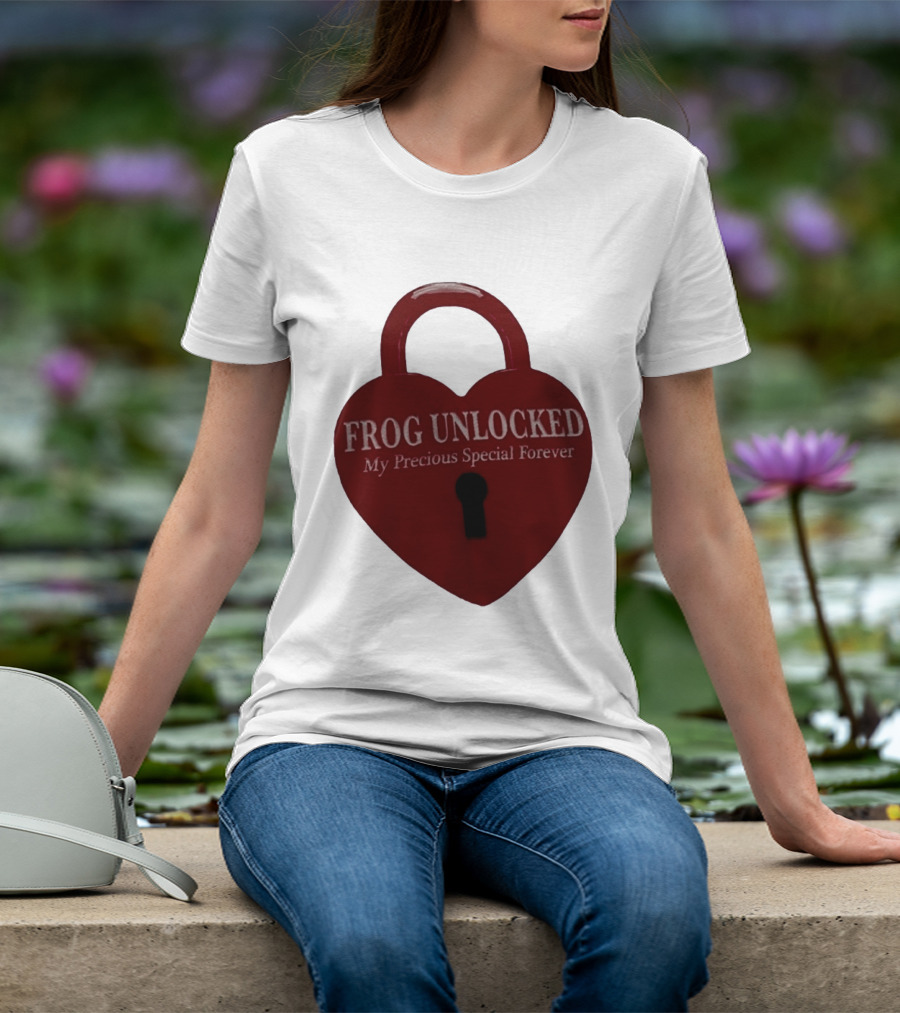 Frog Unlocked Heart Lock My Precious Special Forever T-Shirt