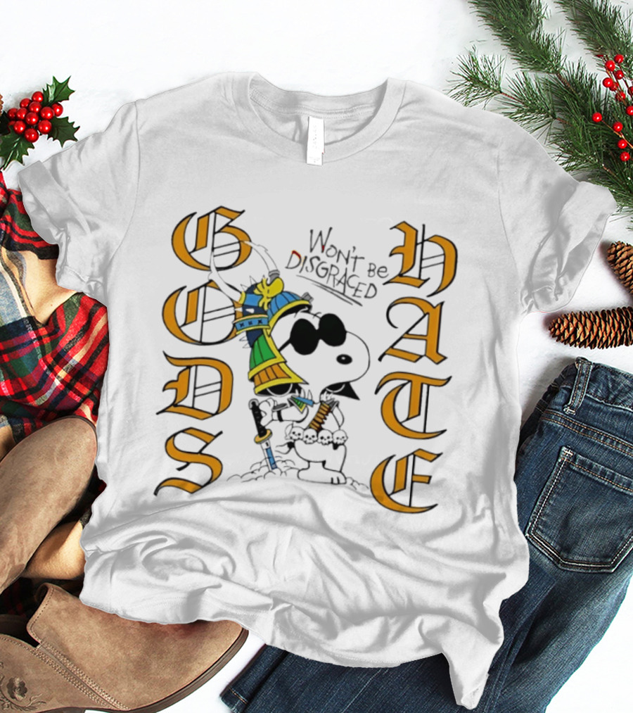 Gods Hate Snoopy Samurai Won't Be Disgraced T-Shirt