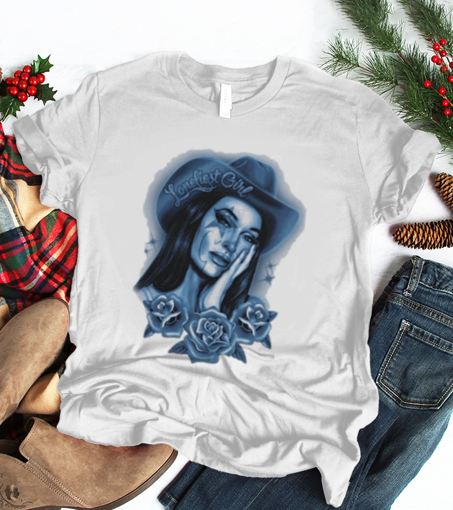Kacey Musgraves Middle Of Nowhere Tour 2026 Loneliest Girl Airbrush Roses Blue Hat T-Shirt