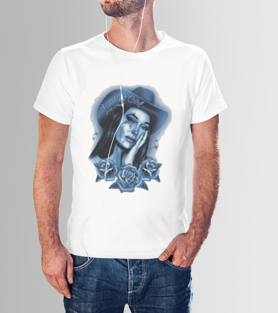 Kacey Musgraves Middle Of Nowhere Tour 2026 Loneliest Girl Airbrush Roses Blue Hat T-Shirt
