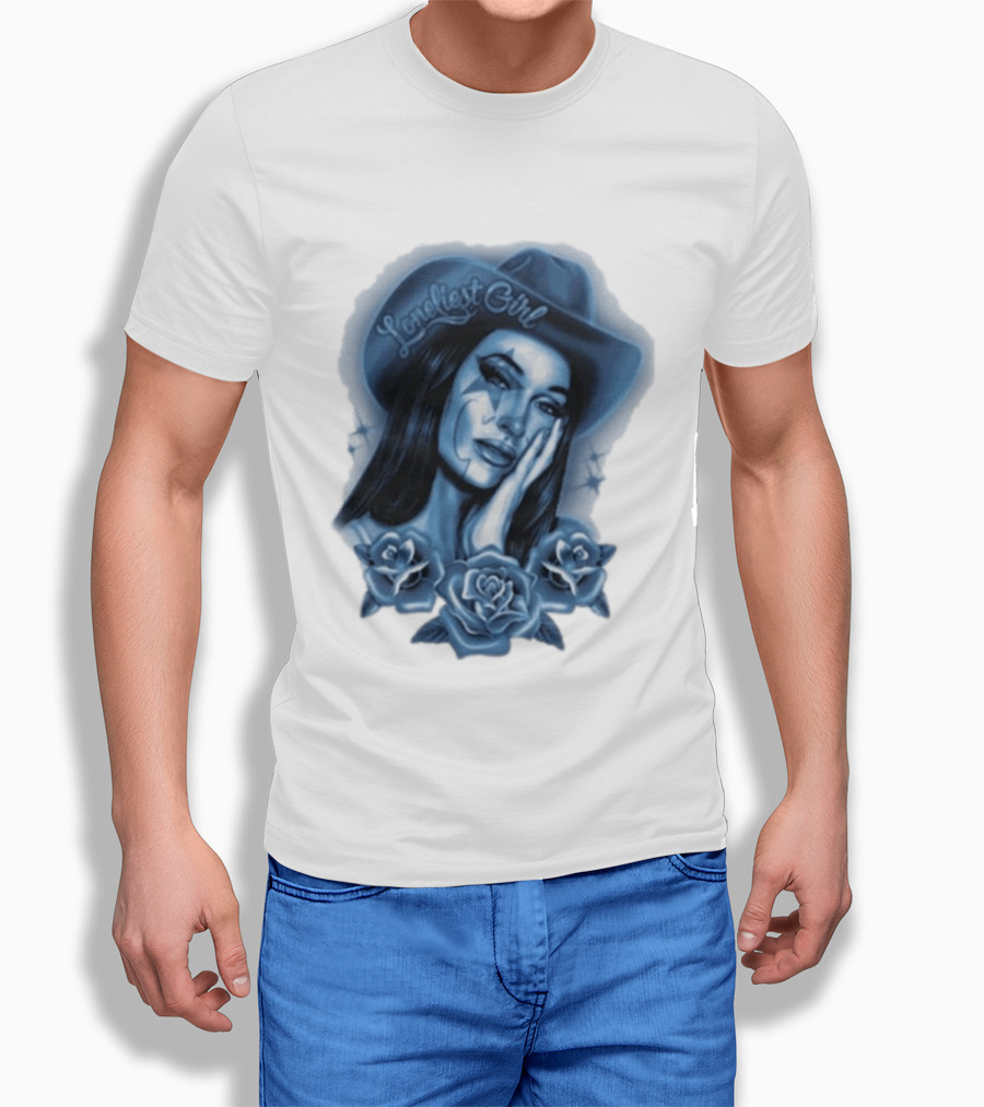 Kacey Musgraves Middle Of Nowhere Tour 2026 Loneliest Girl Airbrush Roses Blue Hat T-Shirt