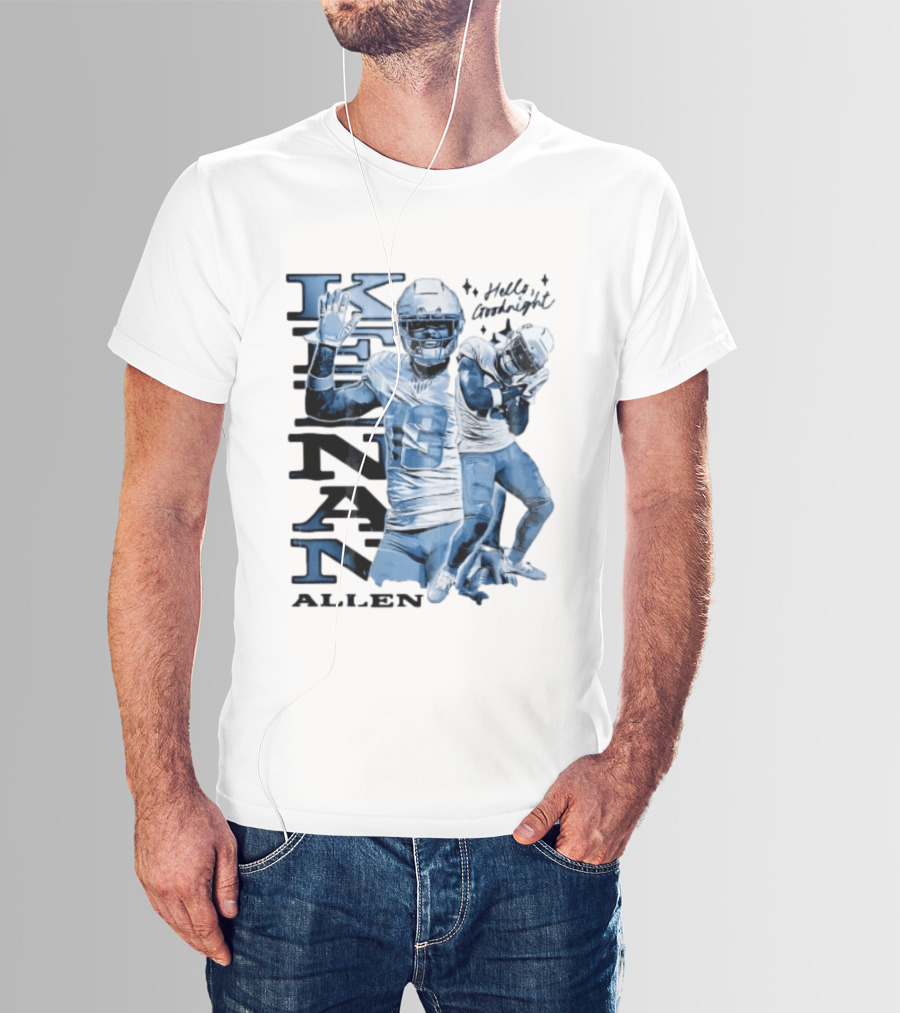 Los Angeles Chargers Keenan Allen Hello Goodnight Waving Sleeping Pose T-Shirt