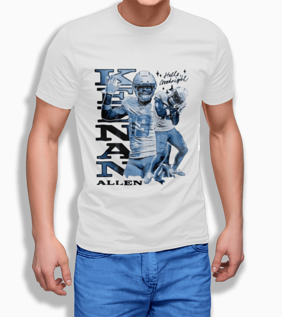 Los Angeles Chargers Keenan Allen Hello Goodnight Waving Sleeping Pose T-Shirt