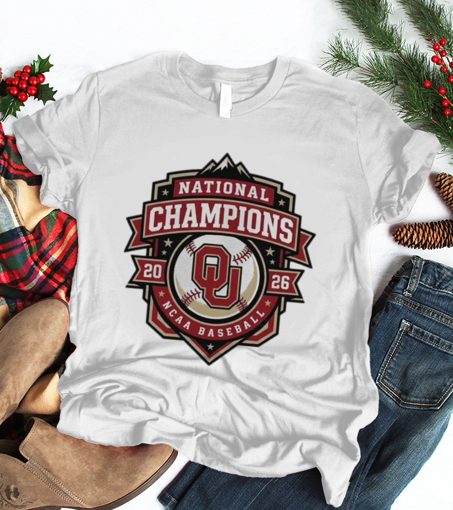 Oklahoma Sooners 2026 National Champions NCAA Baseball CWS T-Shirt