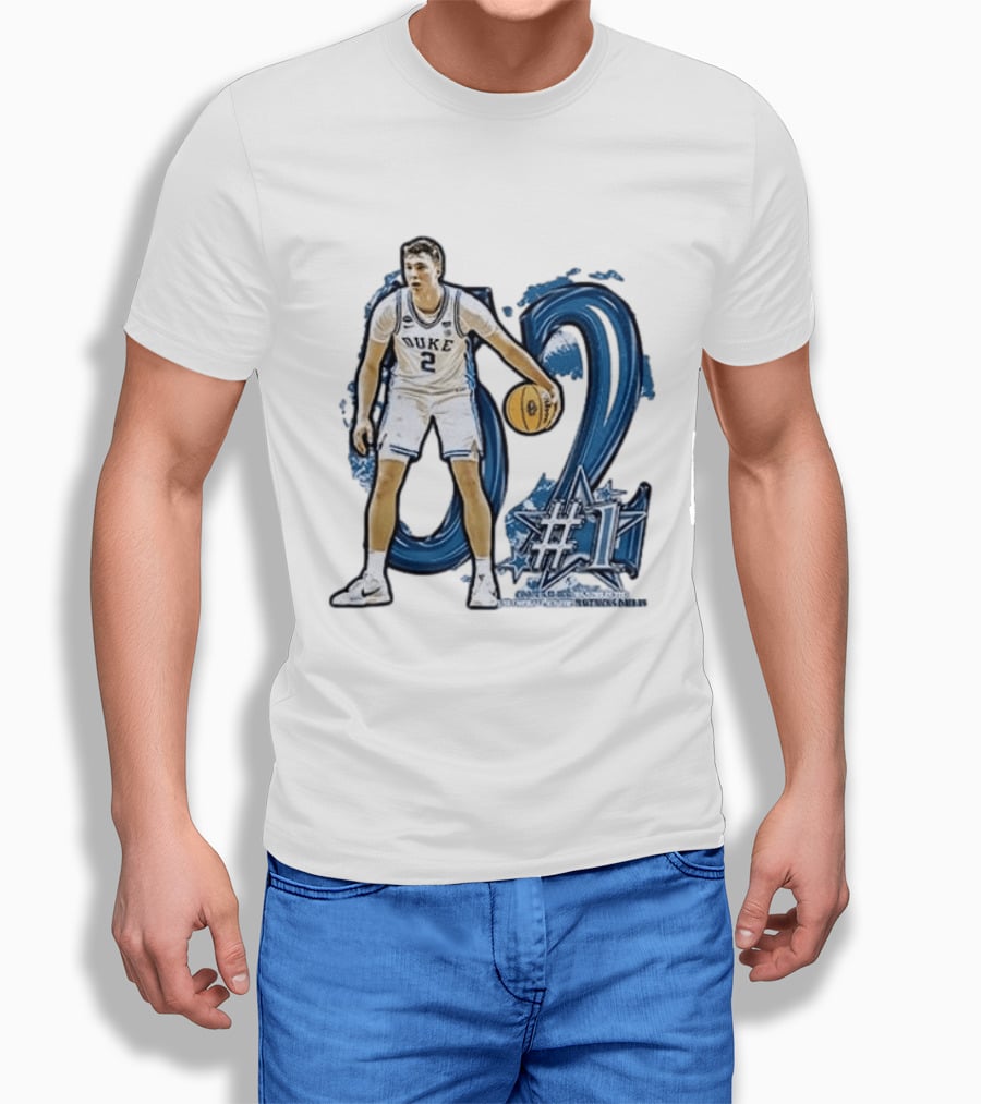 Duke Basketball Cooper Flagg Draft Number One Dallas Mavericks T-Shirt