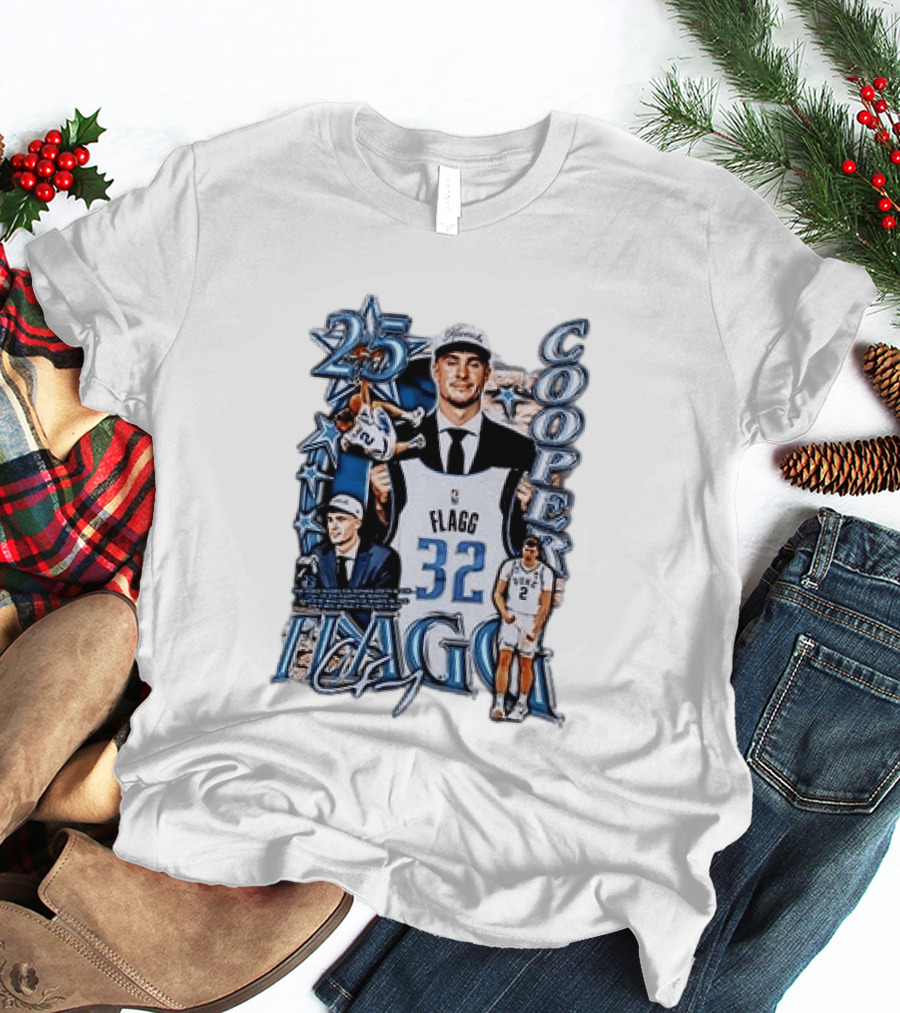 Dallas Mavericks Cooper Flagg Draft Day Selection Number 32 T-Shirt