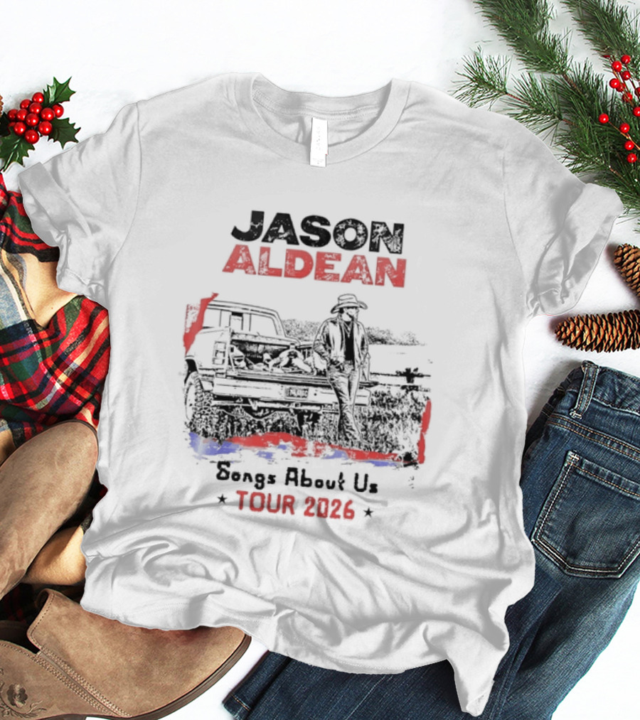 Jason Aldean Songs About Us Tour 2026 Country Music Scenic T-Shirt