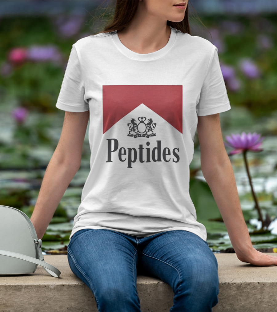 Peptides Regal Crest And Red Banner T-Shirt