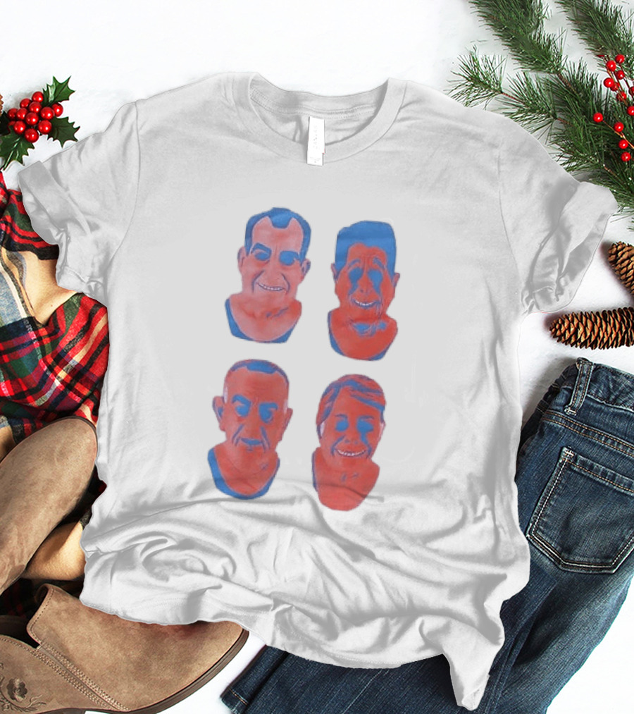 Point Break Anything To Catch The Perfect Wave Presidents Parody Faces T-Shirt