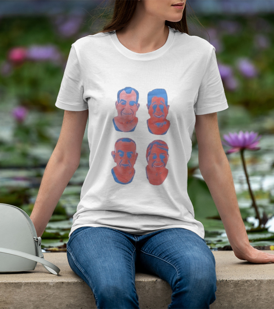 Point Break Anything To Catch The Perfect Wave Presidents Parody Faces T-Shirt