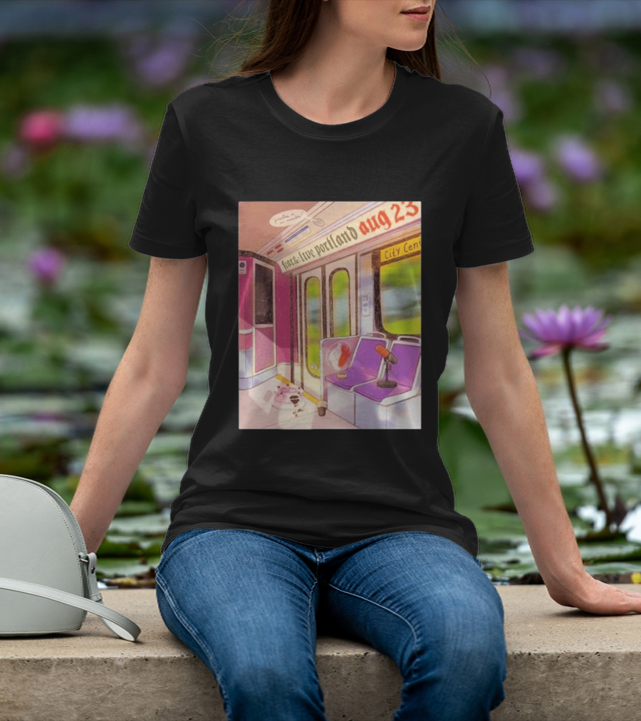 Fear& Live Portland Aug 23 Subway Scene With City Center Graffiti And Microphone T-Shirt