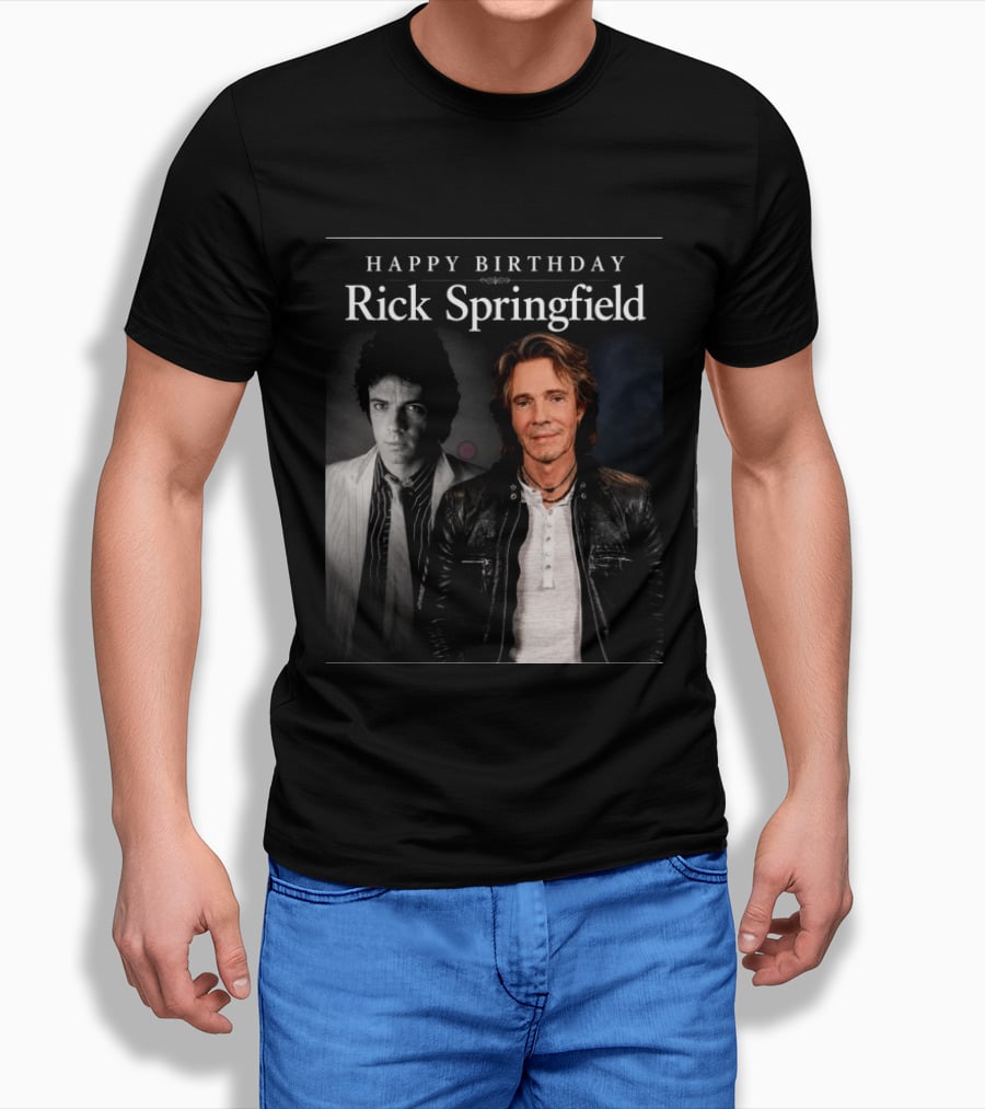Happy Birthday Rick Springfield Retro And Modern T-Shirt