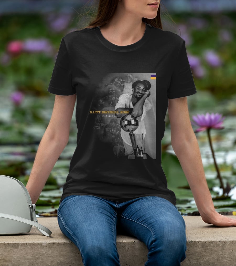 Legend Laker Happy Birthday Kobe Iconic Moments And Achievements T-Shirt